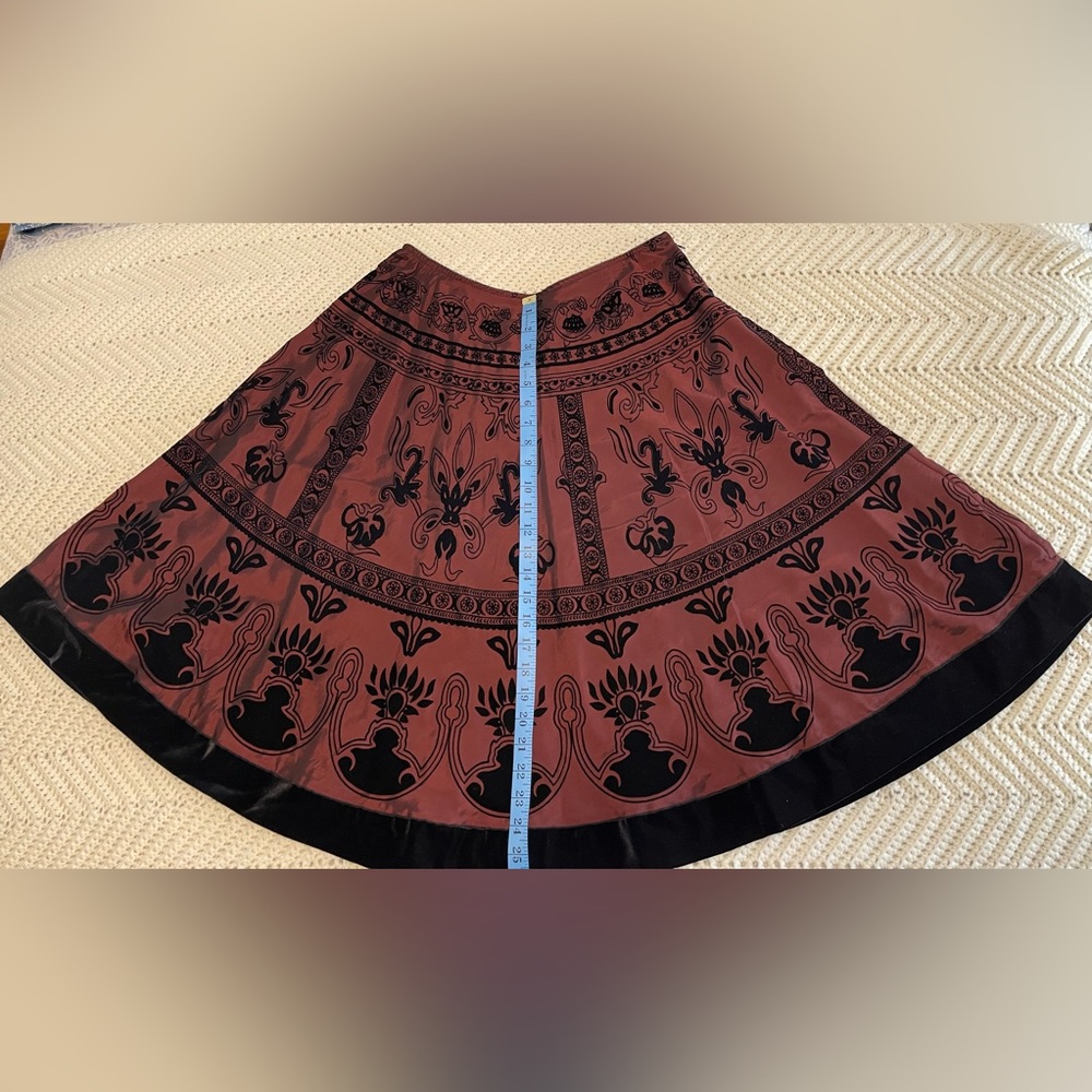 J.S. Edward beautiful satin and velvet skirt.